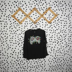 Holiday Time Black Gamer Controller Lights Boys Long Sleeve Shirt